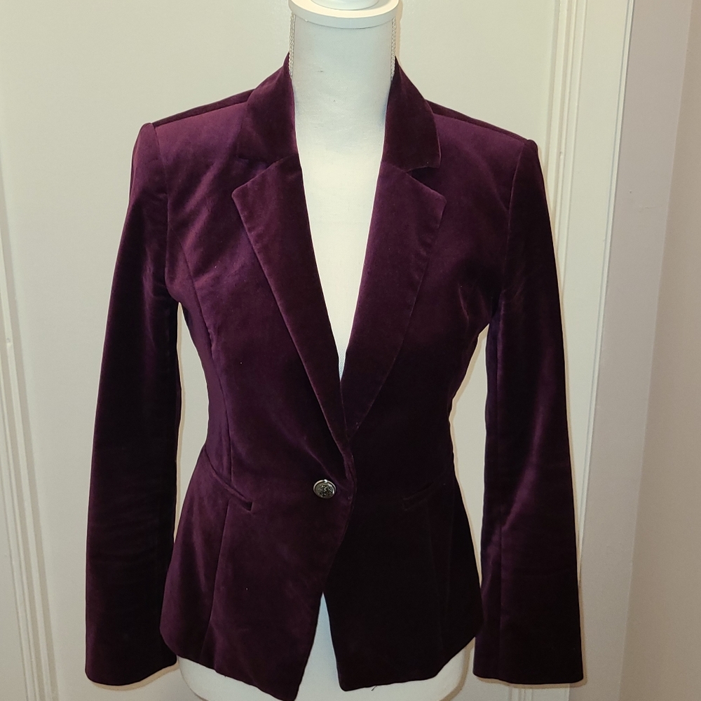 Purple Velvet Blazer